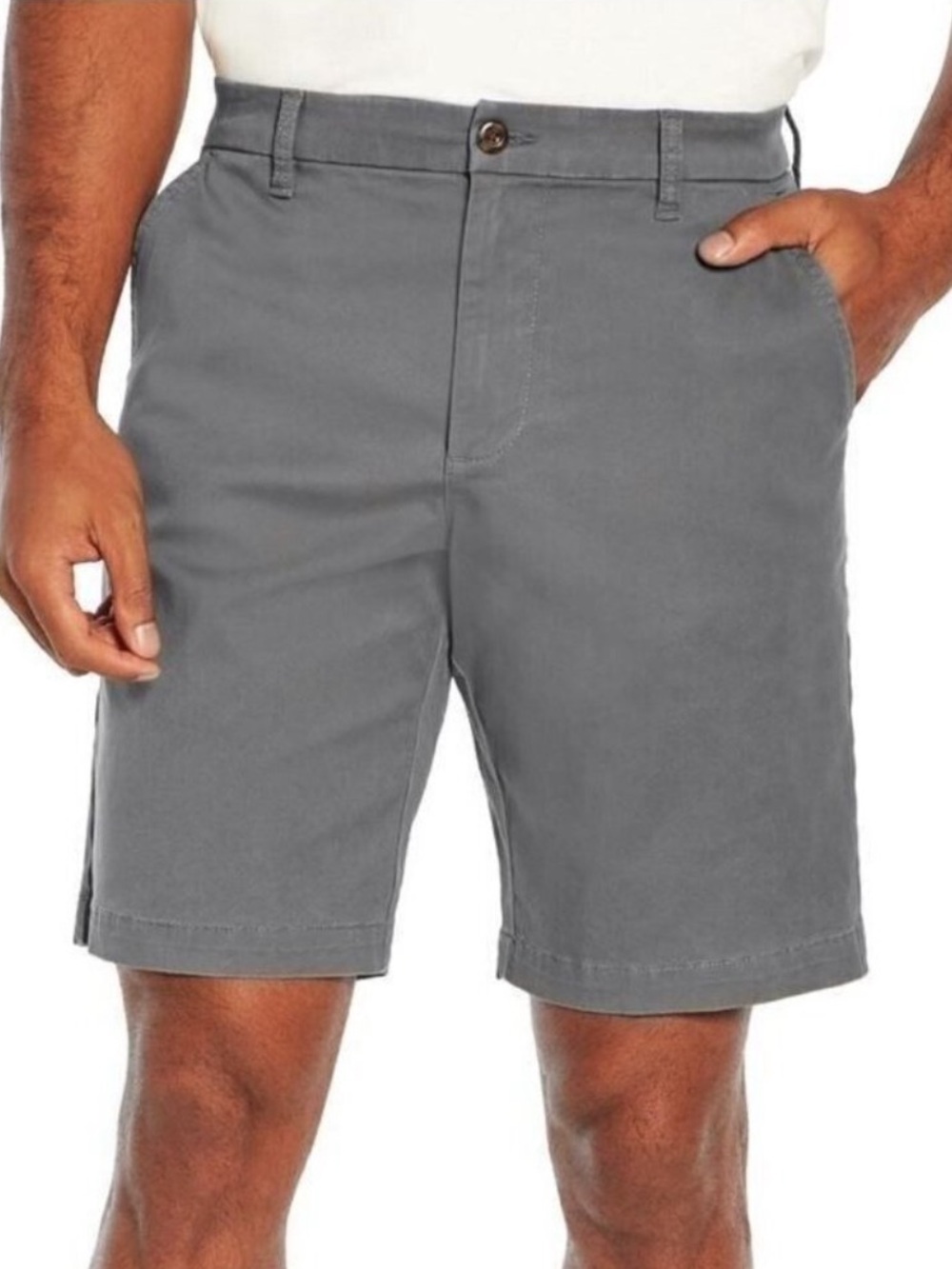 Gap Vintage Cotton Blend Gray Versatile Flat Front 10” Classic Chino Shorts 40